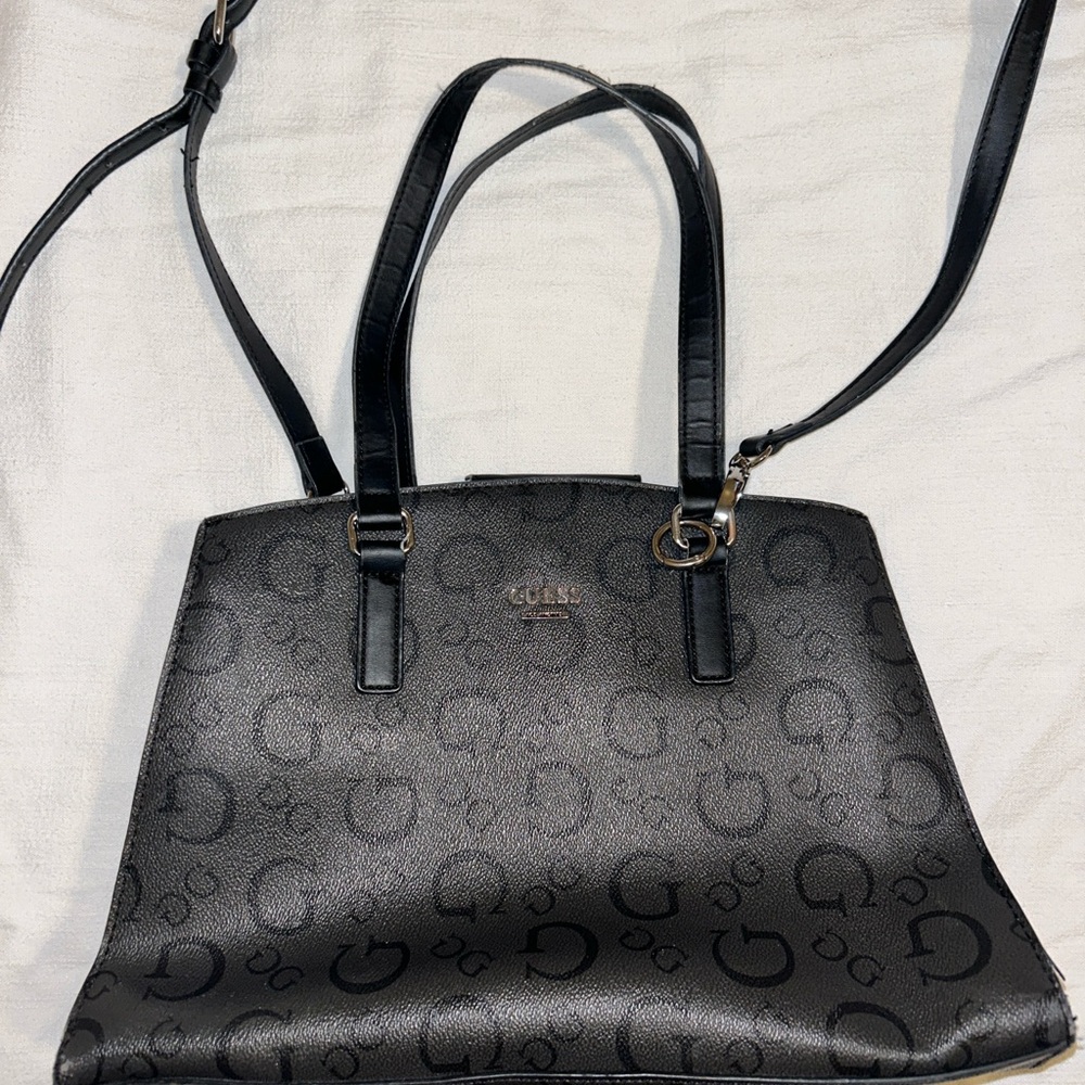 Guess Black Logo Tote Bag